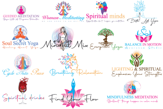 design meditation, spiritual, yoga, lifestyle logo