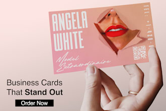 design modern visiting card with qr code for business