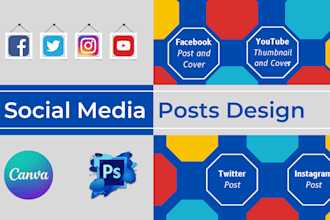 design social media posts in canva and photoshop