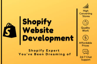 build shopify one product store,shopify website, shopify dropshipping store