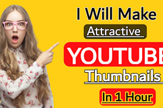 design perfect hd eye catching youtube thumbnail