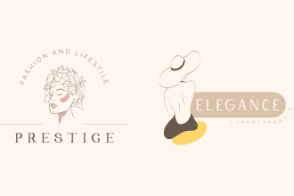 draw an glamorous, elegant line logo design