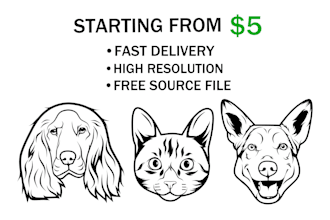 draw awesome your cat, dog, and pet animal line art in 24 hours