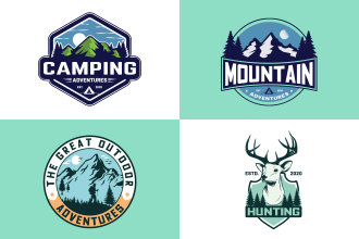 design adventure hunting camping outdoor logo for t shirt