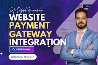 integrate stripe, paypal, klarna or any payment gateway in ecommerce store