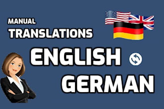 provide manual english to german translations