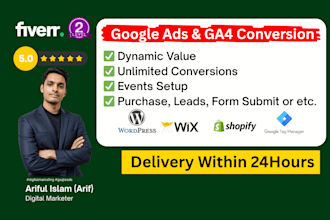 setup or fix google ads conversion tracking dynamically