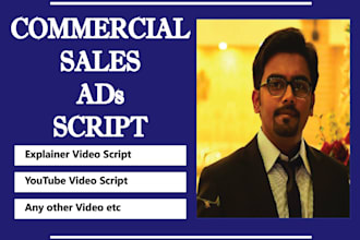 do commercial sales explainer youtube video script writing