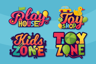 create baby shop, toy shop, kids shop, childcare, baby and kids logo