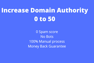 increase domain authority manually no spam