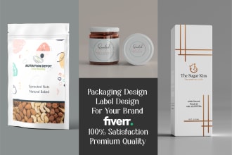 do product label, packaging , mailer box design