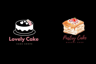 design professional cake, sweets, and bakery logo