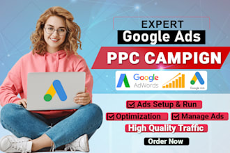 be your google ads expert for setup adwords ppc campaign