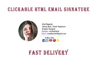 design responsive clickable html email signature