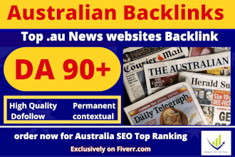 monthly australia SEO google ranking high quality australian dofollow backlinks
