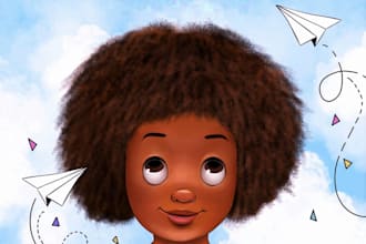 draw african american illustration and comic book