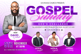 design a creative church flyer or event flyer design