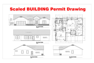 redraw floor plan, convert pdf to cad, sketch to dwg for building permits