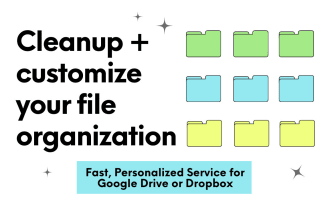 organize your files on dropbox or google drive