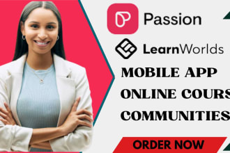 build learnworlds softr glide passion io kajabi online course website mobile app