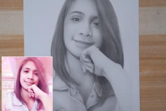 realistically draw you with a time lapse video