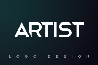 design a minimal logo for your artist name or band