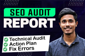 do SEO audit report with an action plan and fix errors