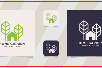 create an creative home garden logo design