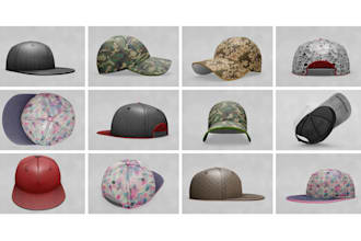 design a custom cap and hat within 5 hours