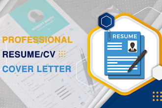 write resume and cover letter for you