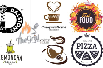 make restaurant food drink pizza café coffee logo design