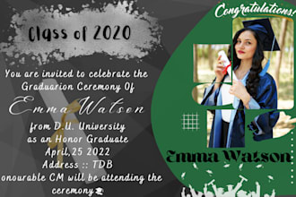 make graduation invitation and greeting card
