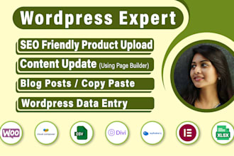 do woocommerce products upload and wordpress data entry