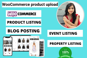 do woocommerce products upload and wordpress data entry