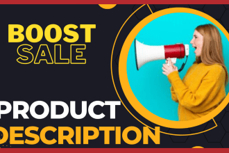 write brand story and amazon shopify sales product descriptions