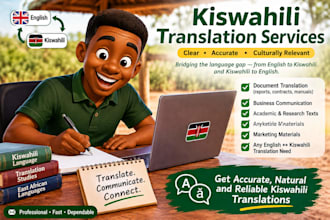 help translate your documents from english to kiswahili
