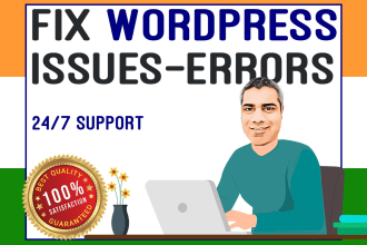 clean malware, fix wordpress error, backup, update and speedup wordpress site