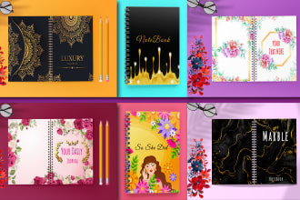 create printable planner, notebook cover, logbook, journal pages for amazon kdp