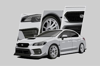 draw stunning vector illustration of your car or any vehicle