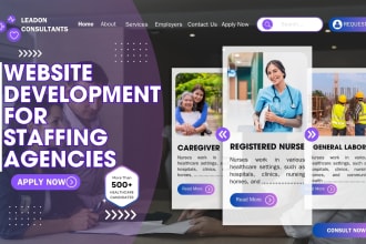 do a full feature staffing agency website