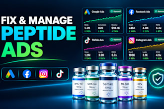 fix peptide ads issues, compliant peptide ads on facebook, instagram, and tiktok