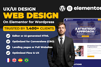 design landing pages websites on elementor wp based on cro