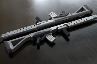 create futuristic weapon concept