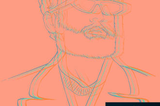 draw a picture in glitch style in 4 days