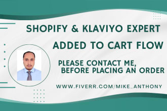 set up shopify klaviyo email integration, added to cart abandoned flow
