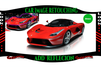 car photo editing, retouching, reflection in photoshop