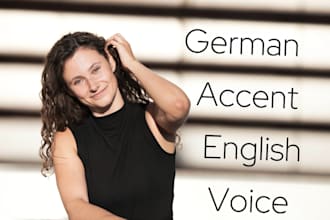record my voice in english with a german accent