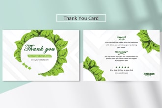 do amazon thank you card and product insert