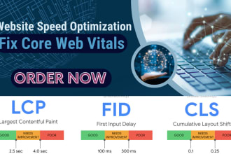 fix core web vitals and do speed optimization to increase website speed