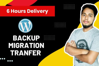 migrate, backup, and transfer wordpress website in 6 hours